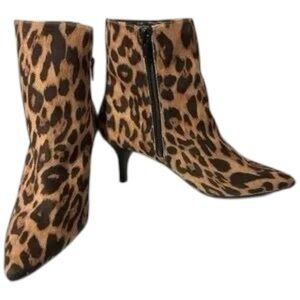 Rampage Women’s Leopard Print Ankle Booties NWOT--(63% OFF)